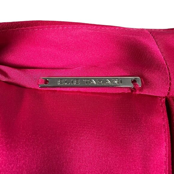 Elie Tahari Collection Womens Pink Fit & Flare Pleated Cowl Neck Dress Size 6 - Picture 13 of 16